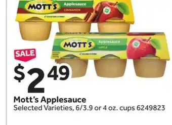 Stop&Shop Mott's applesauce offer