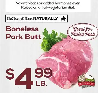 DeCicco & Sons Boneless pork butt offer