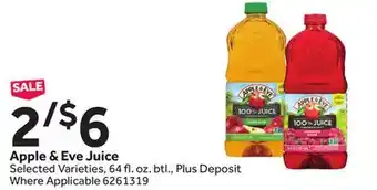 Stop&Shop Apple & eve juice offer