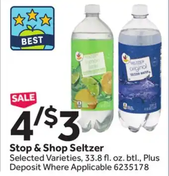 Stop&Shop Stop & shop seltzer offer