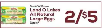 DeCicco & Sons Land o lakes all natural large eggs offer