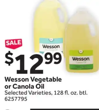 Stop&Shop Wesson vegetable or canola oil offer