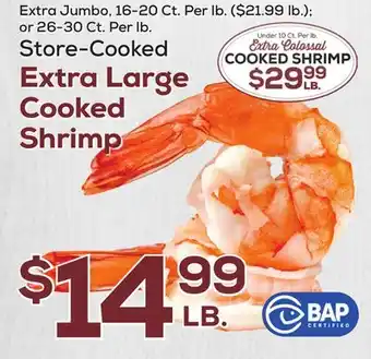 DeCicco & Sons Extra large cooked shrimp offer