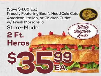 DeCicco & Sons 2 ft. heros offer