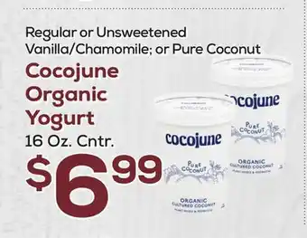 DeCicco & Sons Cocojune organic yogurt offer