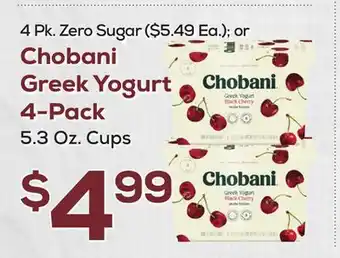 DeCicco & Sons Chobani greek yogurt 4-pack offer