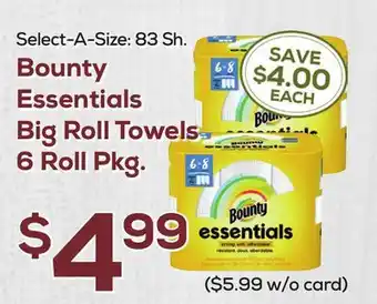 DeCicco & Sons Bounty essentials big roll towels offer