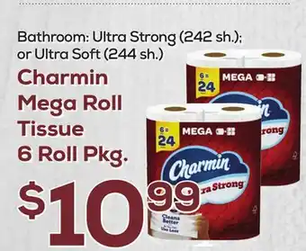 DeCicco & Sons Charmin mega roll tissue 6 roll pkg offer