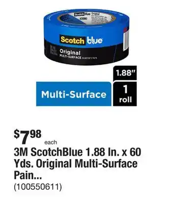 The Home Depot 3m scotchblue 1.88 in. x 60 yds. original multi-surface painter's tape offer