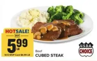 Food Lion Beef CUBED STEAK offer