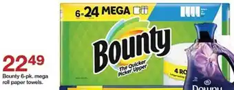 Target Bounty 6-pk. mega roll paper towels. offer
