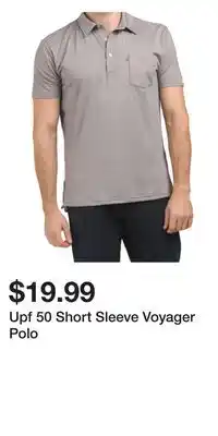 TJ Maxx Upf 50 short sleeve voyager polo offer