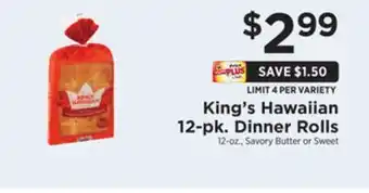 ShopRite 12-pk. dinner rolls offer