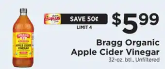 ShopRite Organic apple cider vinegar offer