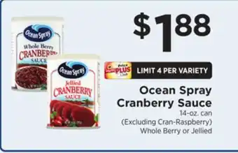 ShopRite Cranberry sauce offer