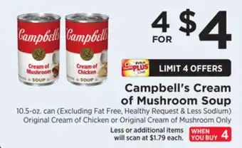 ShopRite Cream of mushroom soup offer