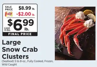 ShopRite Large snow crab clusters offer
