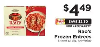 ShopRite Frozen entrees offer