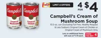 ShopRite Cream of mushroom soup offer