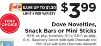 ShopRite Novelties, snack bars or mini sticks offer