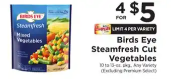 ShopRite Steamfresh cut vegetables offer