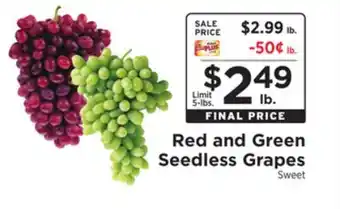 ShopRite Red and green seedless grapes offer