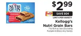 ShopRite Nutri grain bars offer