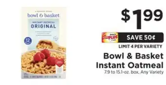 ShopRite Instant oatmeal offer