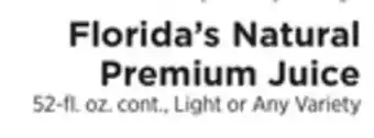 ShopRite Florida's natural premium juice offer