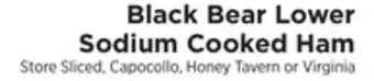 ShopRite Lower sodium cooked ham offer