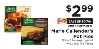 ShopRite Pot pies offer