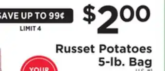 ShopRite Russet potatoes 5-lb. bag offer