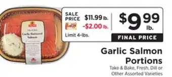 ShopRite Garlic salmon portions offer
