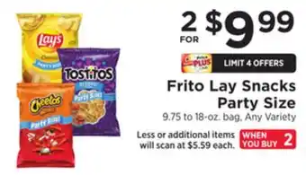 ShopRite Snacks party size offer