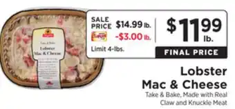 ShopRite Lobster mac & cheese offer