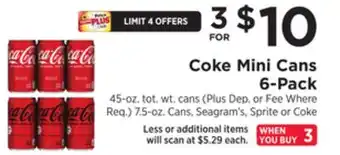 ShopRite Mini cans 6-pack offer