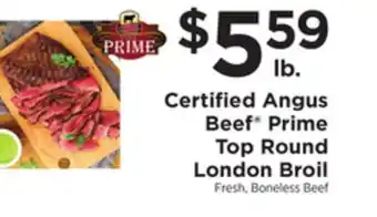 ShopRite Prime top round london broil offer