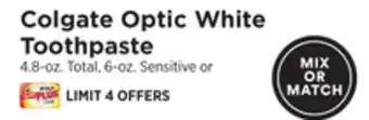 ShopRite Optic white toothpaste offer