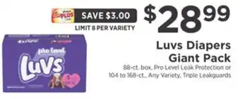 ShopRite Diapers giant pack offer