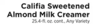 ShopRite Sweetened almond milk creamer offer