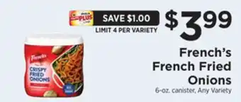 ShopRite French fried onions offer