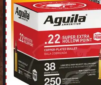 Big 5 Aguila 22 long rifle hv hp 250 rounds offer