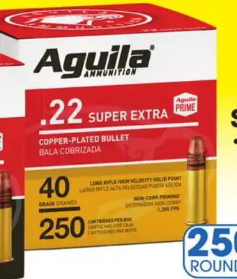 Big 5 Aguila 22 long rifle hv sp 250 rounds offer