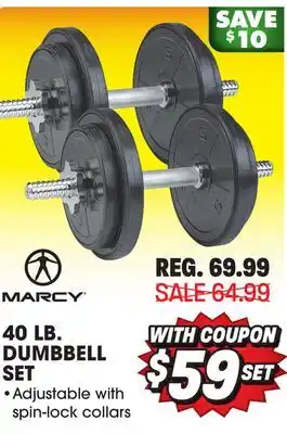 Big 5 Marcy 40-lb. dumbbell set offer
