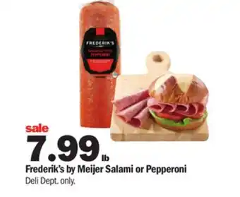 Meijer Frederik's by meijer salami or pepperoni offer