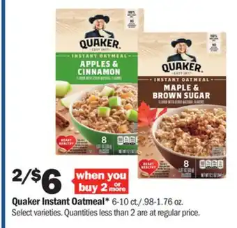 Meijer Quaker instant oatmeal offer