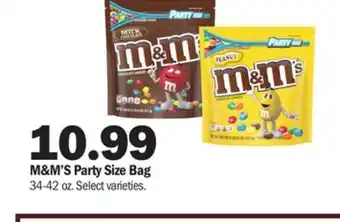 Meijer M&m's party size bag offer
