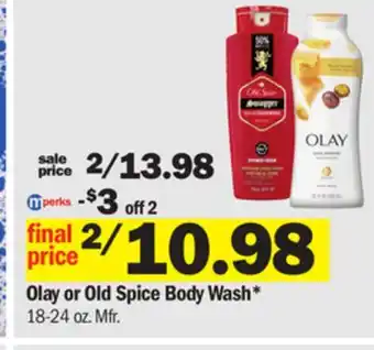 Meijer Olay or old spice body wash offer