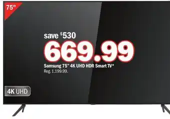 Meijer Samsung 75 4k uhd hdr smart tv offer