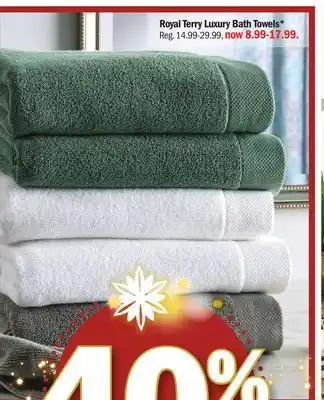 Meijer Royal terry luxury bath towels offer